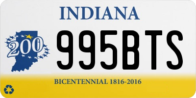 IN license plate 995BTS