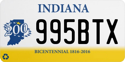 IN license plate 995BTX