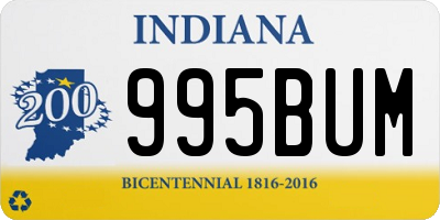 IN license plate 995BUM