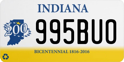 IN license plate 995BUO