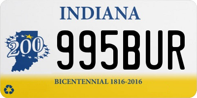 IN license plate 995BUR