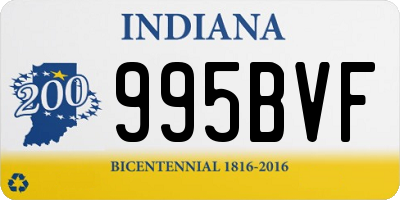 IN license plate 995BVF