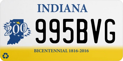 IN license plate 995BVG