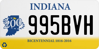 IN license plate 995BVH