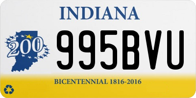 IN license plate 995BVU