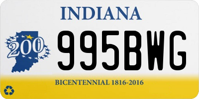 IN license plate 995BWG