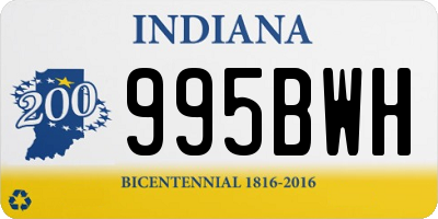 IN license plate 995BWH