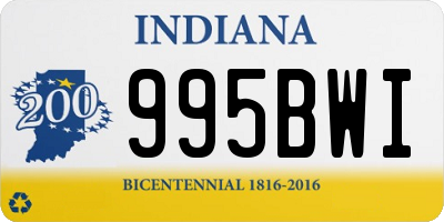 IN license plate 995BWI