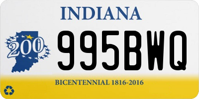 IN license plate 995BWQ