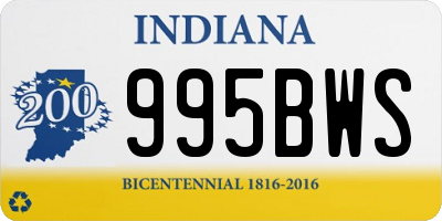 IN license plate 995BWS