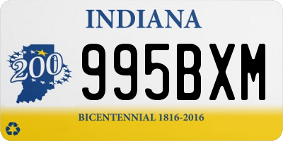 IN license plate 995BXM