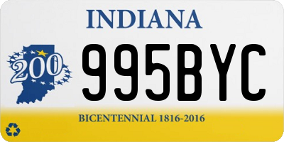 IN license plate 995BYC