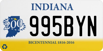 IN license plate 995BYN