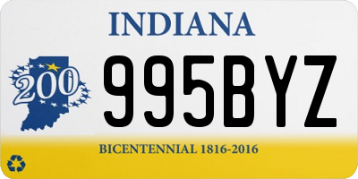 IN license plate 995BYZ