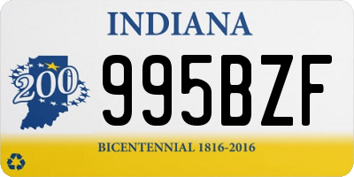 IN license plate 995BZF