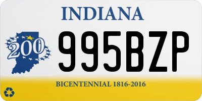 IN license plate 995BZP