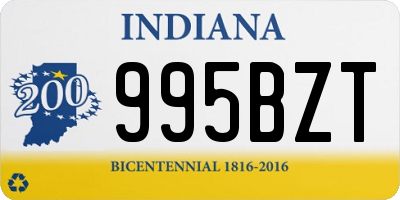 IN license plate 995BZT