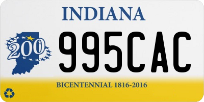 IN license plate 995CAC