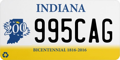 IN license plate 995CAG