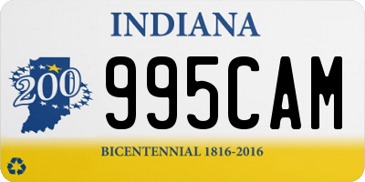 IN license plate 995CAM