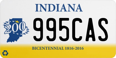 IN license plate 995CAS