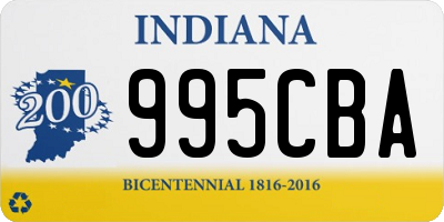 IN license plate 995CBA