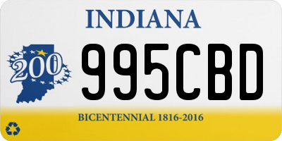 IN license plate 995CBD