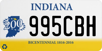 IN license plate 995CBH