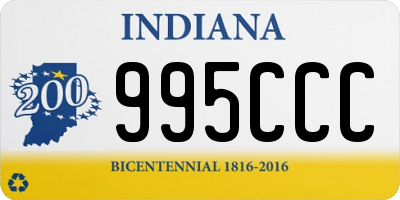 IN license plate 995CCC