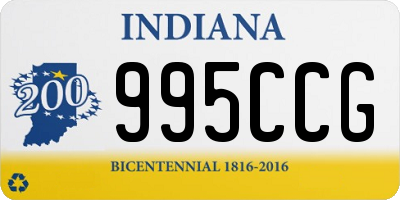 IN license plate 995CCG