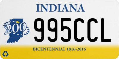 IN license plate 995CCL