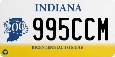 IN license plate 995CCM