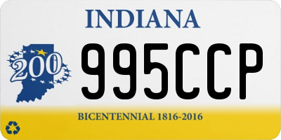IN license plate 995CCP