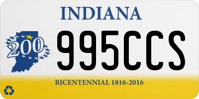 IN license plate 995CCS