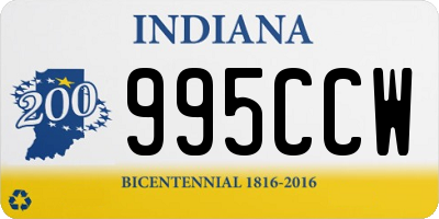 IN license plate 995CCW