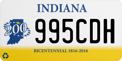 IN license plate 995CDH