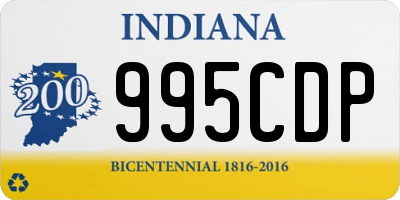 IN license plate 995CDP