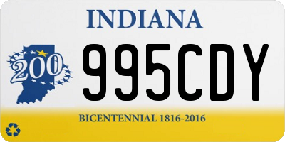 IN license plate 995CDY