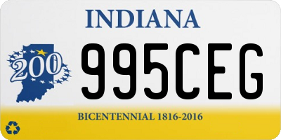 IN license plate 995CEG