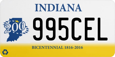 IN license plate 995CEL