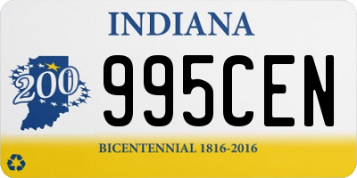 IN license plate 995CEN