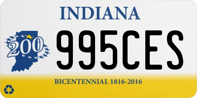 IN license plate 995CES