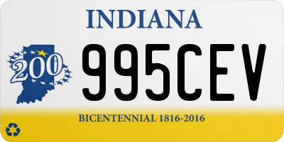 IN license plate 995CEV