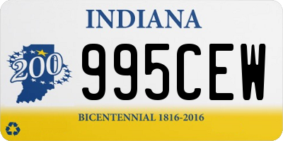 IN license plate 995CEW