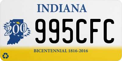 IN license plate 995CFC