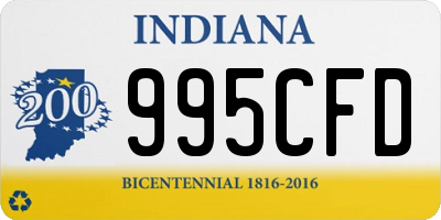 IN license plate 995CFD