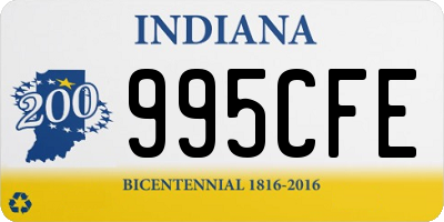 IN license plate 995CFE