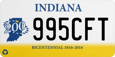 IN license plate 995CFT