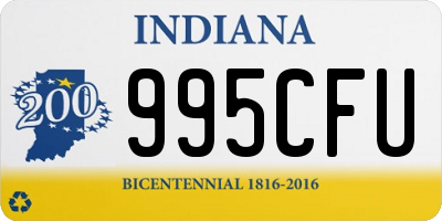IN license plate 995CFU