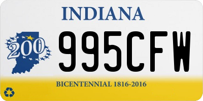 IN license plate 995CFW